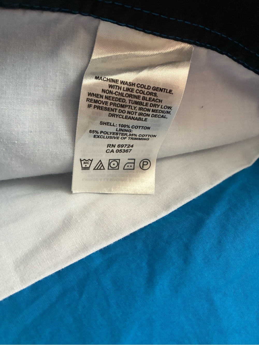 Columbia men’s Shorts Size 50 x 10 Blue, Flat Front cotton - Picture 3 of 5